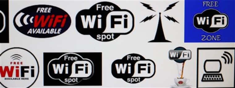 Wi-Fi logos are shown on a computer screen search engine in Buffalo, N.Y. A poll conducted for the Wi-Fi Alliance, the industry group that promotes wireless technology standards, found that 32 percent of respondents acknowledged trying to access a Wi-Fi network that wasn't theirs.